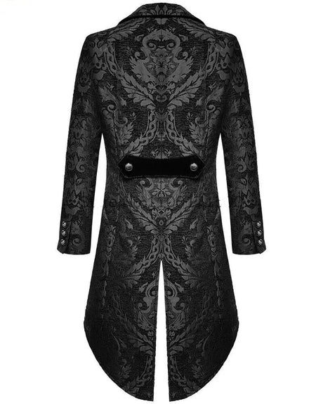 Mens Gothic Steampunk Tailcoat Medieval Brocade Damask Jackets