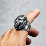 King of the Forest Lion Ring Stainless Steel Men Rings