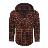 Woodsman Cotton Plaid Hooded Jacket Thick Warm Winter Plaid Shirts