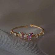 Sweet and Dainty Colourful Zircon Rings Gift Idea