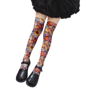Floral and Fantasy Printed Stockings Long Socks