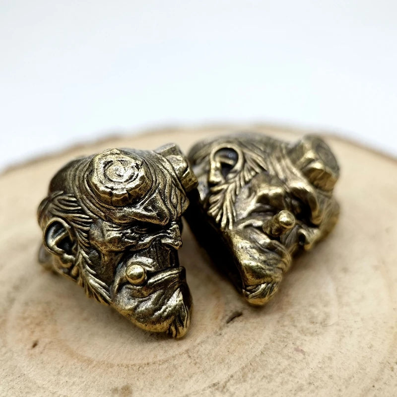 Hell Boy Brass Paracord Beads Lanyard Dreadlock Beard Bead