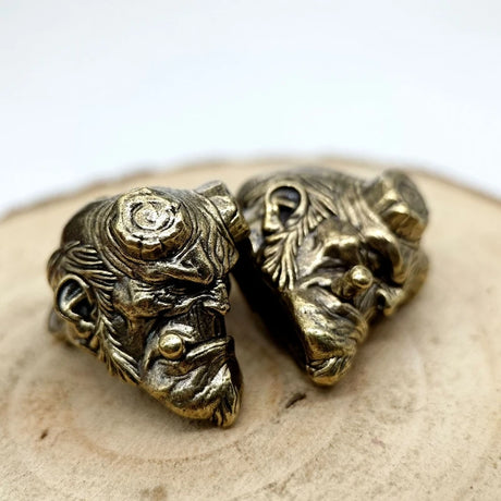 Hell Boy Brass Paracord Beads Lanyard Dreadlock Beard Bead