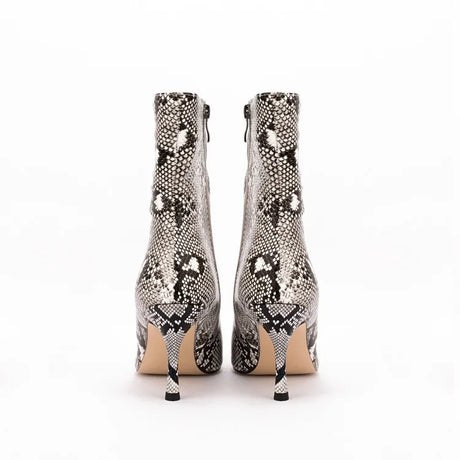 Sssseriously Ssssasssy Sssshort Boots Black Red Snake Ankle Boots