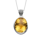 The Eye of Persuasion S925 Sterling Silver Pendant Natural Yellow Crystal