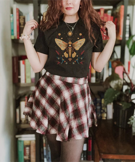 Goblincore Moth TShirt Celestial Fairycore Dark Academia