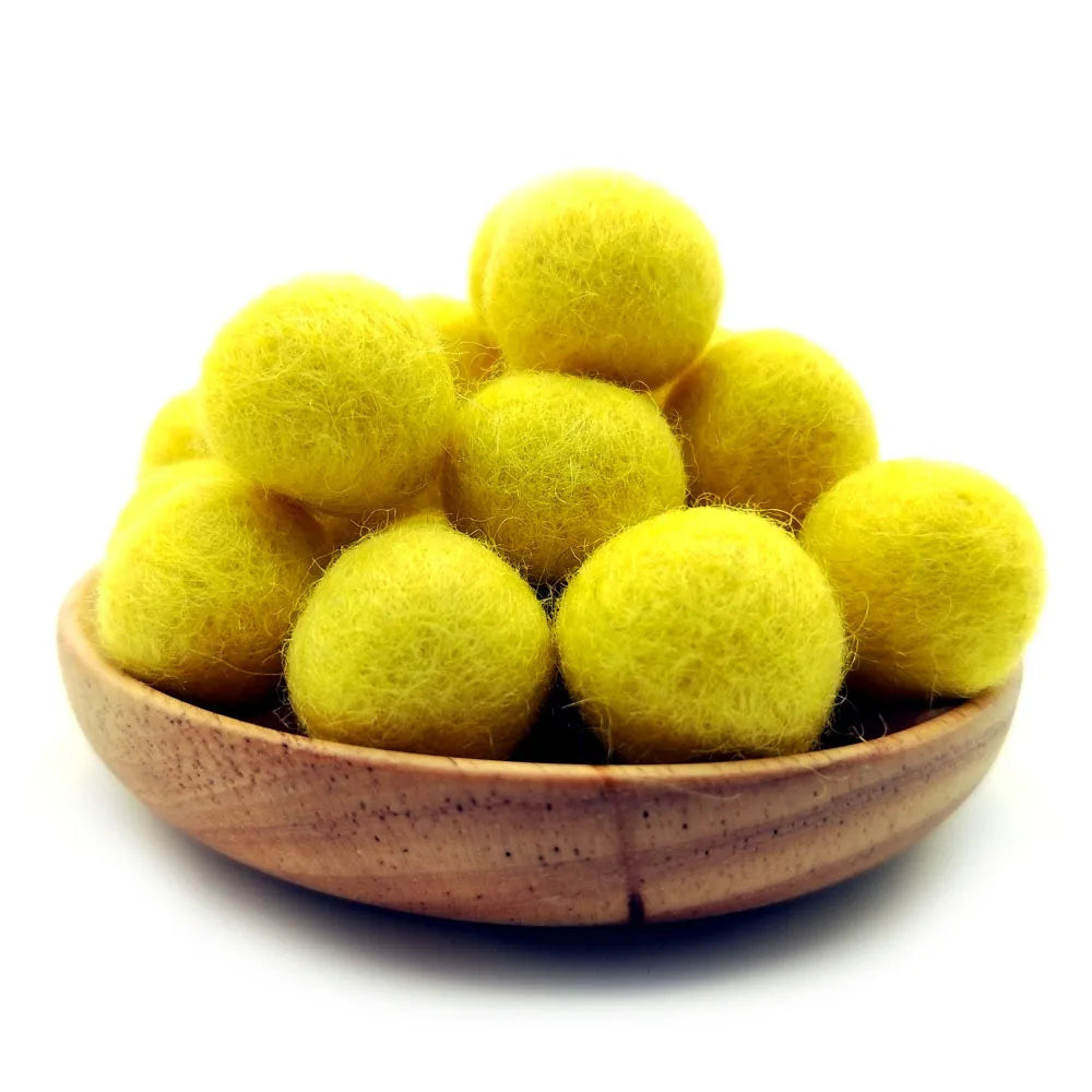 FIFTY 2cm Wool Felt Balls 100% Wool DIY Handmade Craft Supplies