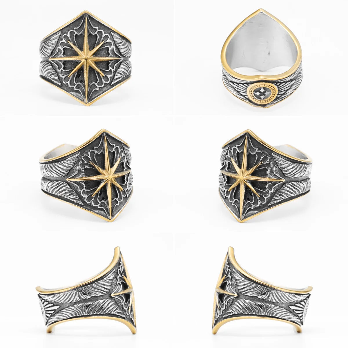 Starry Night Ring Stainless Steel Men Ring