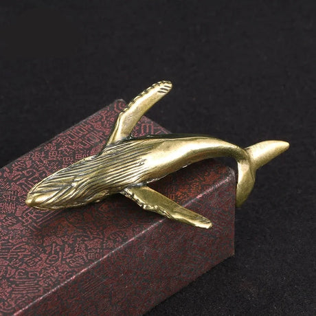 Copper Whale Figurines Tea Pets