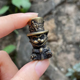 Brass Mad Cheshire Cat Paracord Bead Lanyards Dreadlocks Beard Bead