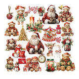 Vintage Christmas RUB ON Transfer Sticker Pack Junk Journal DIY Scrapbooking