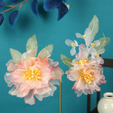 Silk Peony Hair Clip 1/2pcs Flower Hairpins Handmade Bridal Hair Accessories