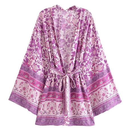 Boho Cover Ups Short Kimono