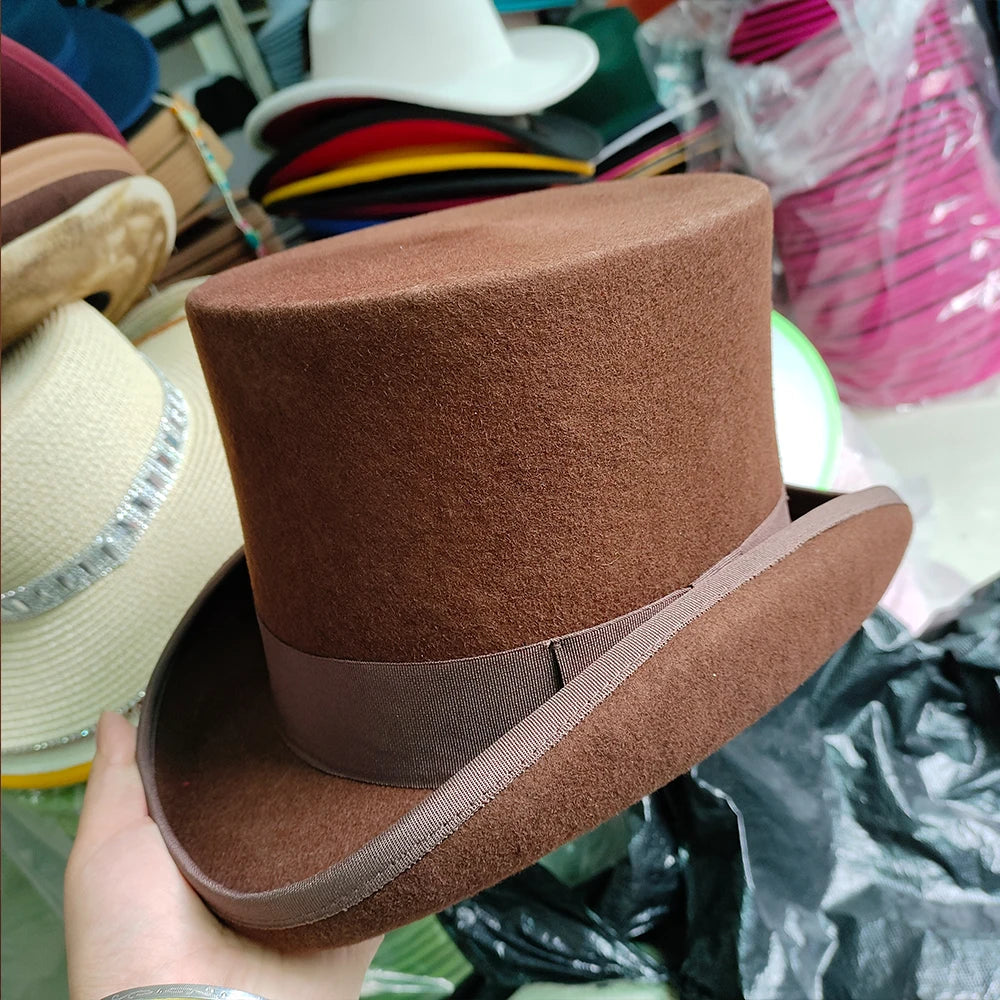 100% Fun 100% Wool Top Hats Green Red Brown Grey Navy Pink Red White Black