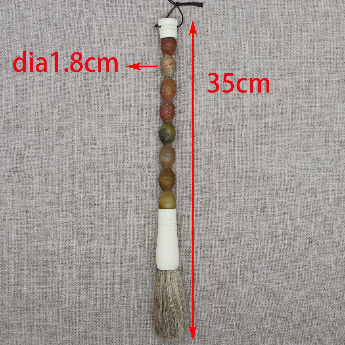 Decorative Pearl and Stone Calligraphy Artist Brushes