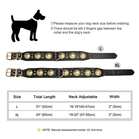 Roman's Genuine Leather Dog Collar Medieval Cosplay Pet Accessories