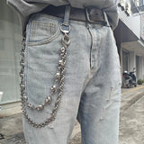Skull Pocket Punk Wallet Chain Stainless Steel