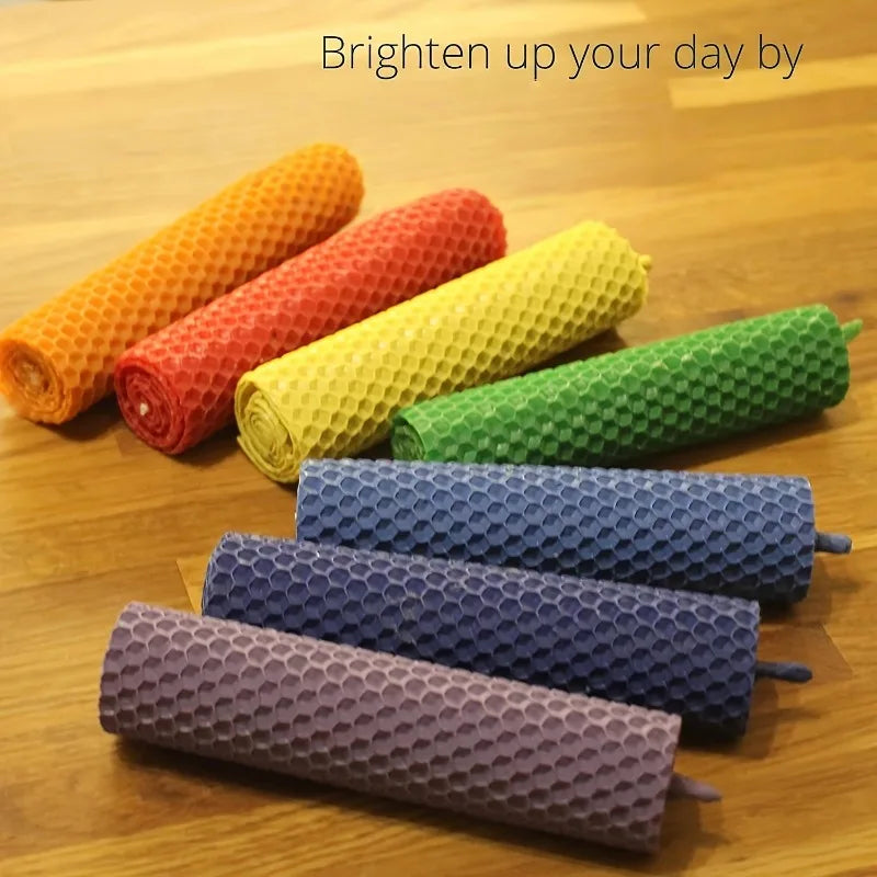 14pcs Rainbow Beeswax Candle Making Kit DIY Gifts