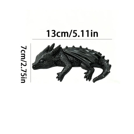 Resin Sleeping Baby Dragon Bookshelf Ornament