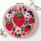 Strawberry Patch DIY Embroidery Kit for Beginners
