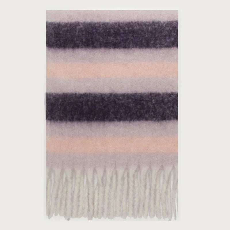 Colour Blocks Autumn Winter Plaid Scarves Imitation Cashmere Mohair