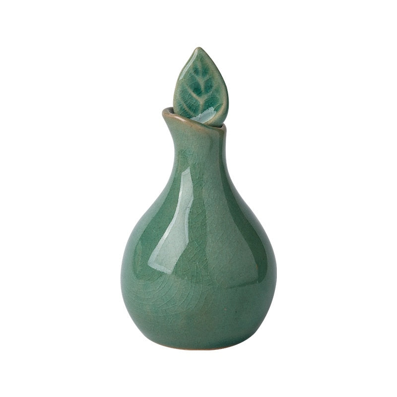Leaf Cracked Glaze Essential Oil Pots 100ml Ceramic Aromatherapy Scented Home Decor Bottle