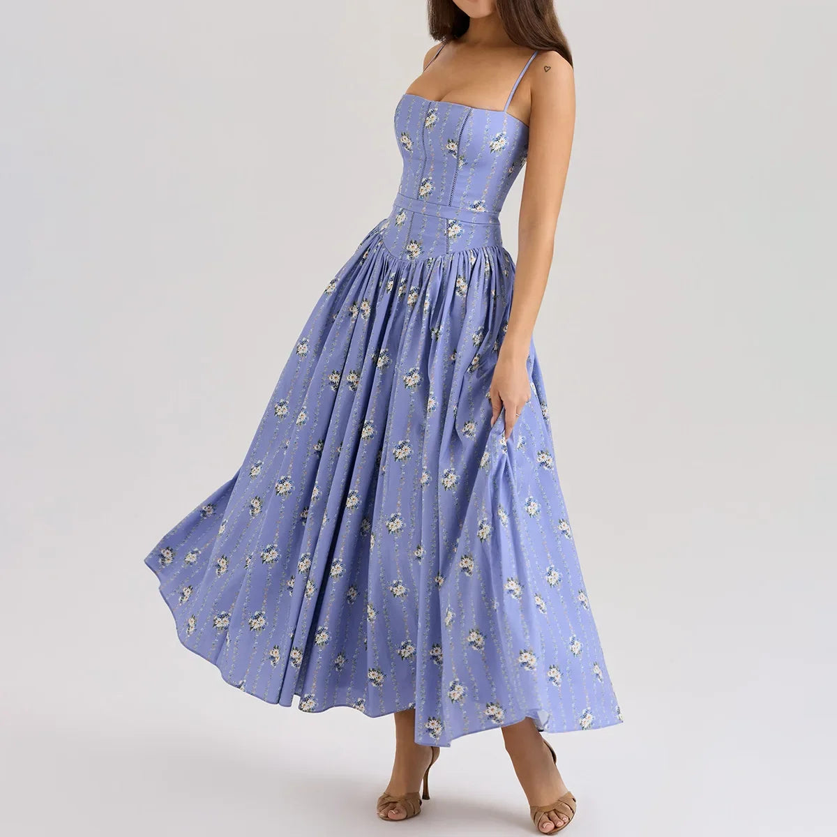 Olivietta's Floral Print Midi Sundress