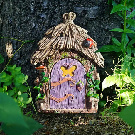 Miniature Fairy Elf Door Wooden 2D Printed Decor