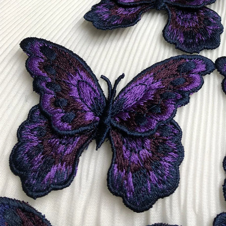 3Pcs Butterfly Embroidered Patches Appliqué Sewing DIY Crafts