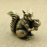 Squirrel Ornament Solid Copper Figurines Brass Tea Pet Incense Holder