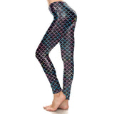 Mermaid Printed Long Sleeve Swimwear Set Surfing Swimsuit Rash Guards and Leggings