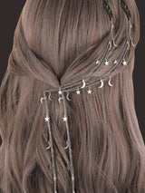 2pcs Moon Star Hair Chain Fairy Hair Jewellery