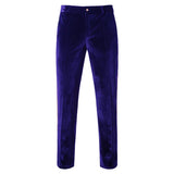 Plush Velvet Suit Two-piece Mens Party Suits Double Breasted Tuxedo Blazers & Pants