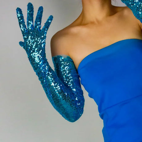 Glitter Gloves 70cm Long Gloves 26 Colours