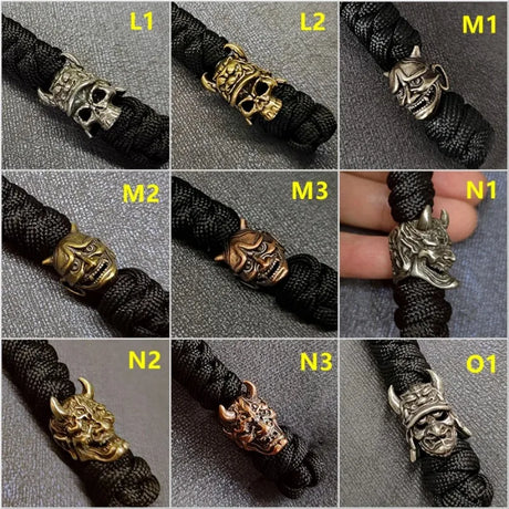 Warriror Helmets Paracord Beads Lanyard Dreadlock Beard Bead