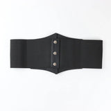Dark Gothic PU Wide Waistband Steampunk Waist Cinch Underbust Corset
