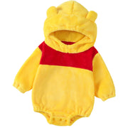 Winnie The Poo Costumes Baby Boys Girls Flannel Hooded Romper