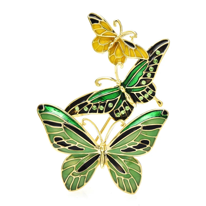 Enamel Butterflies Brooches Pins