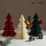 Christmas Paper Honeycomb Decorations Ball Folding Christmas Tree Table 3D Ornaments