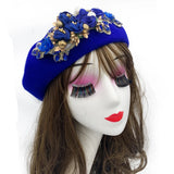Margie's Flower Diamonte Winter Autumn Beret 10 Colours