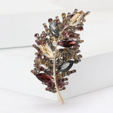 Feather Glass Brooches