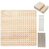 Granny Squares Crochet Board Wooden Blocking Board Kit With Stainless Steel Rod Pins For Crafting Artworks