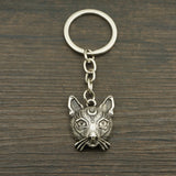Witch's Cat Head Keyring