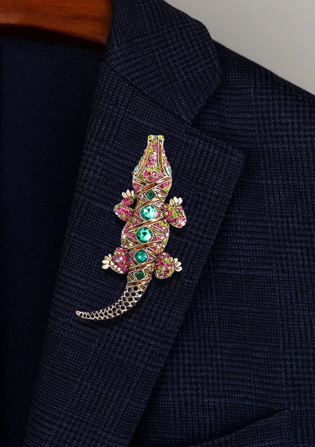Crocodile Pendant Brooch Pin
