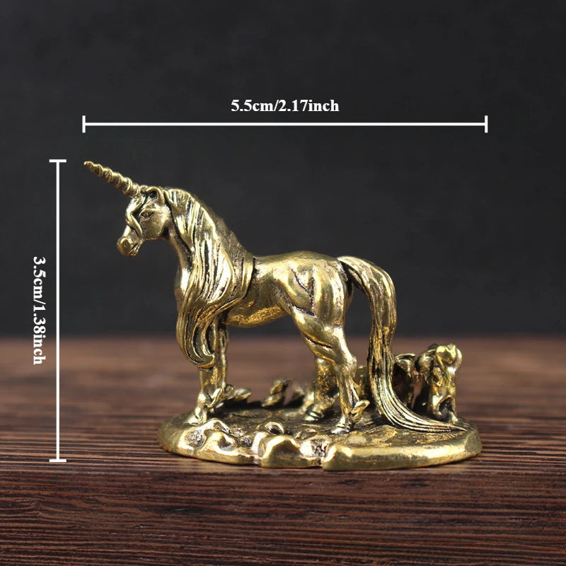 Brass Unicorn Figure Tea Pet