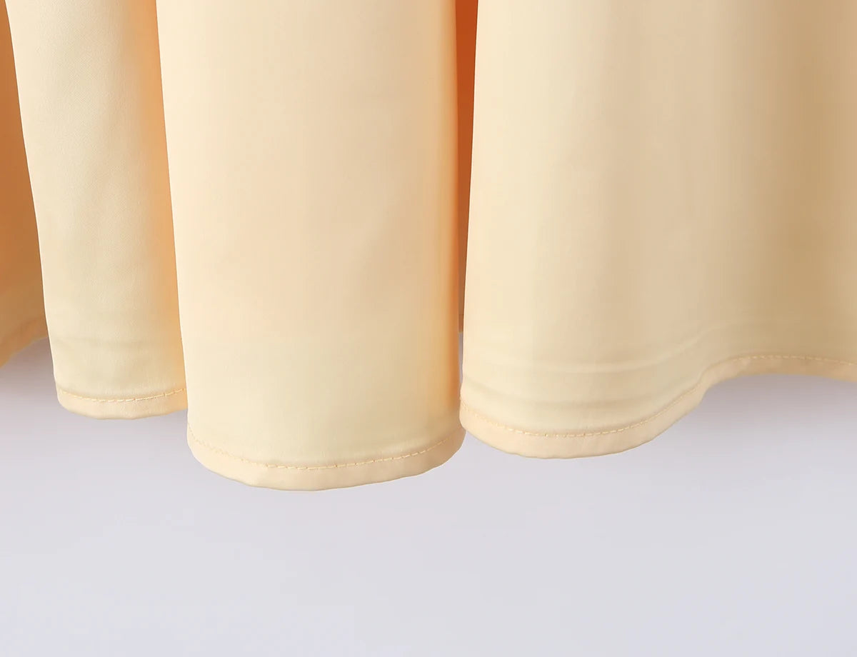 Laced Back Satin Sling Slip Dress Layering Piece