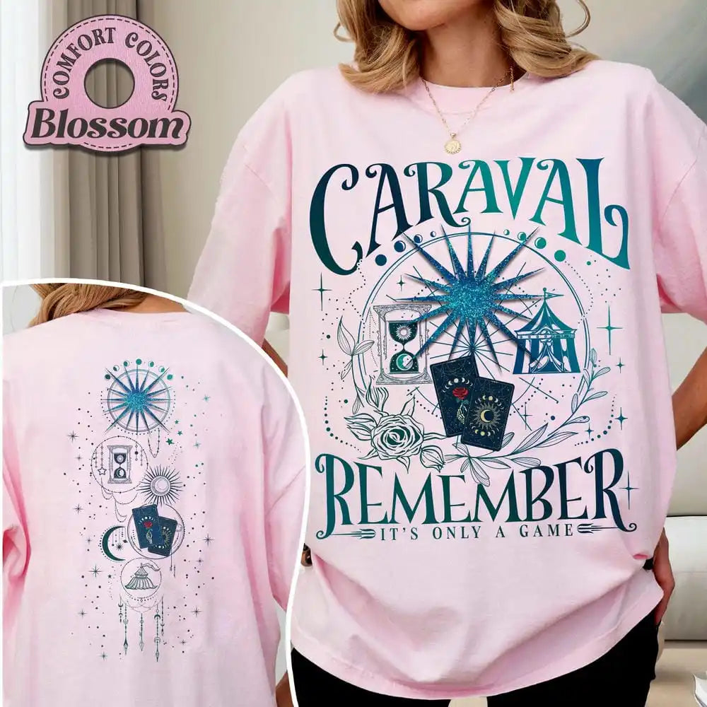 Remember It's Only A Game T-Shirt Caraval Book Lover Cotton Tee