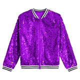 Kids Girls Sequinned Dance Bomber Jackets