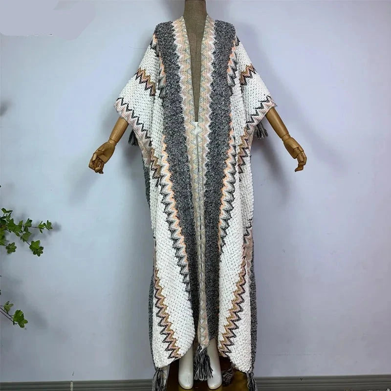 Huggelicious Tassel Knitted Long Cardigans 30 Colours