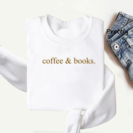 Coffee & Books Sweatshirt Books Lover Sweater Jumper